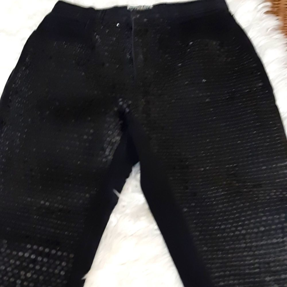 Dakota blue Black Sequin Jeans‎ sz 9  28Wx42Lx31 Inseam New No Tag  Straight Leg